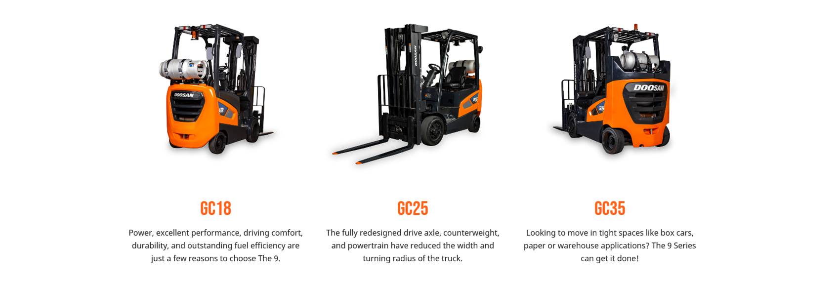 Doosan Cushion Forklifts